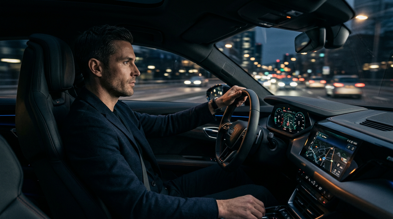 Kandidat med vožnjo v avtošoli